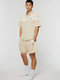 Sergio Tacchini Damarindo Velour Polo-Cement/ Gardenia