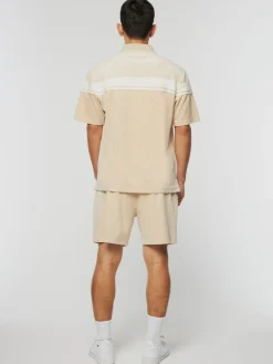 Sergio Tacchini Damarindo Velour Polo-Cement/ Gardenia