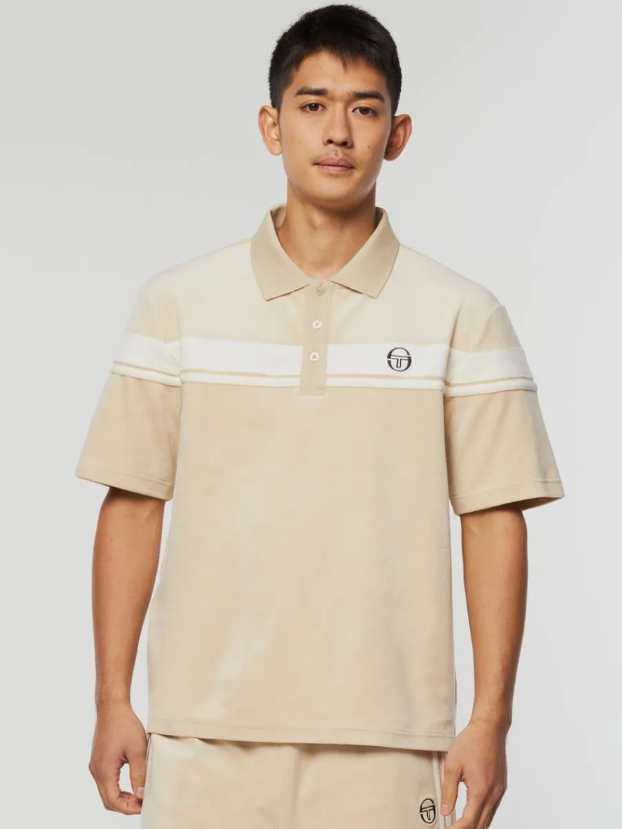 Sergio Tacchini Damarindo Velour Polo-Cement/ Gardenia Best