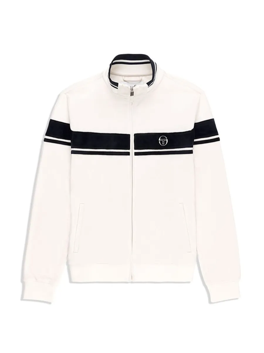 Sergio Tacchini Damarindo Velour Track Jacket- Gardenia Outlet