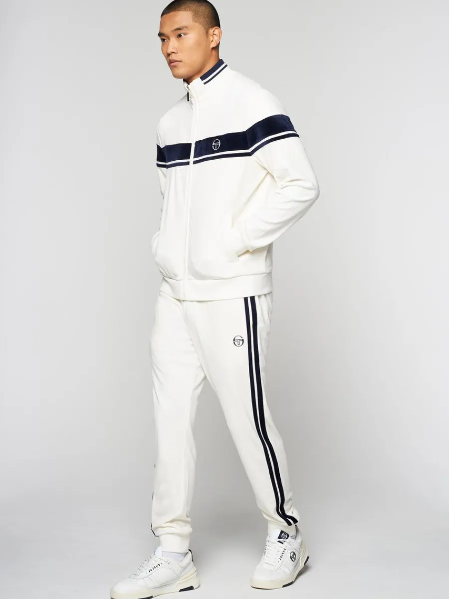 Sergio Tacchini Damarindo Velour Track Jacket- Gardenia Outlet