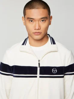 Sergio Tacchini Damarindo Velour Track Jacket- Gardenia Outlet