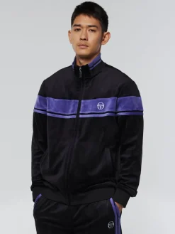 Sergio Tacchini Damarindo Velour Track Jacket- Black/ Liberty Discount