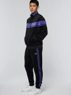 Sergio Tacchini Damarindo Velour Track Jacket- Black/ Liberty Discount