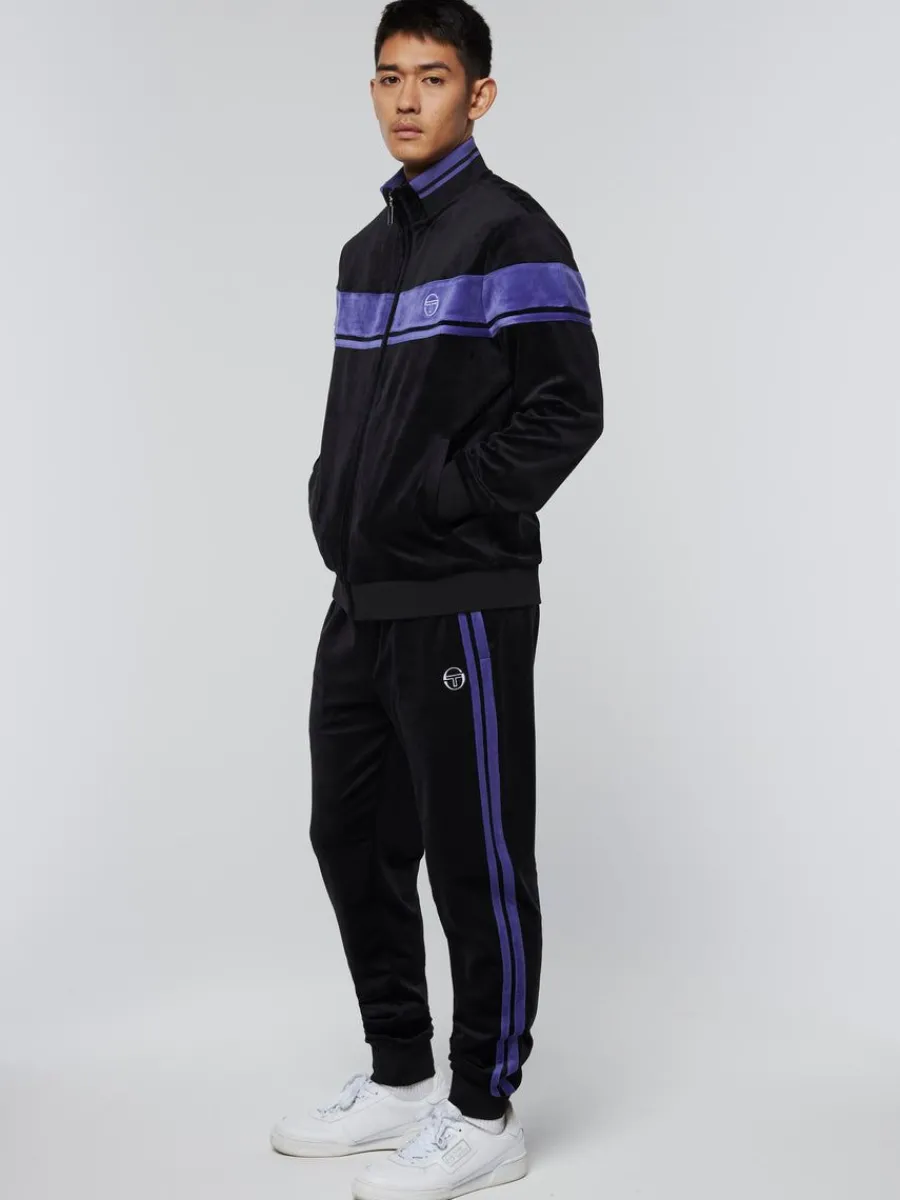Sergio Tacchini Damarindo Velour Track Jacket- Black/ Liberty Discount