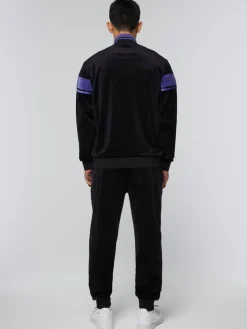 Sergio Tacchini Damarindo Velour Track Jacket- Black/ Liberty Discount