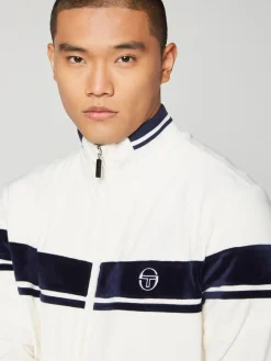 Sergio Tacchini Damarindo Velour Track Jacket- Gardenia Outlet