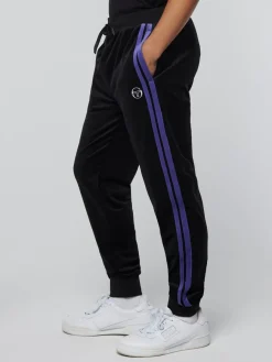 Sergio Tacchini Damarindo Velour Track Pant-Black/ Liberty New