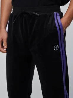Sergio Tacchini Damarindo Velour Track Pant-Black/ Liberty New