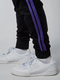 Sergio Tacchini Damarindo Velour Track Pant-Black/ Liberty New
