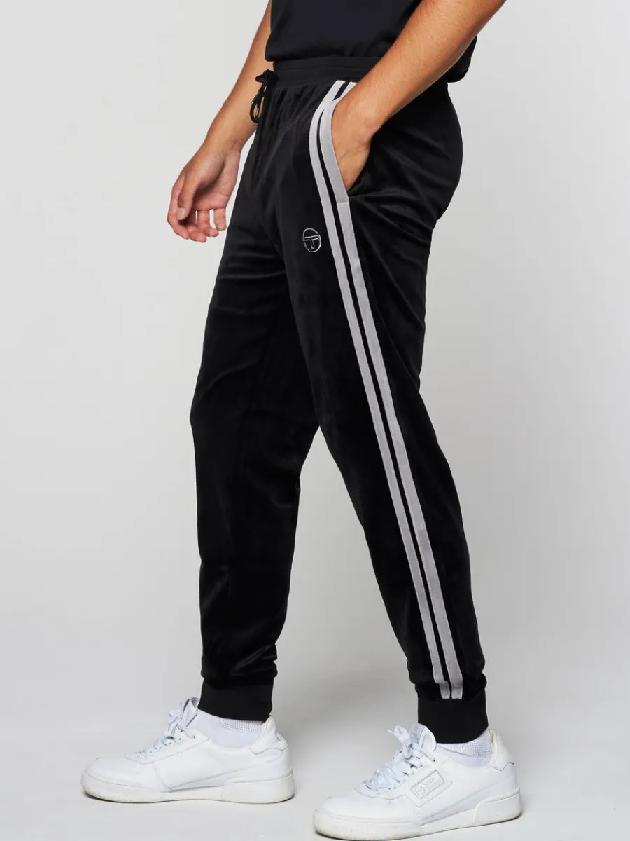 Sergio Tacchini Damarindo Velour Track Pant- Black Beauty New