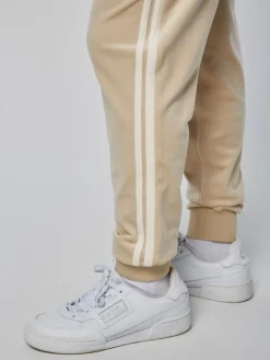 Sergio Tacchini Damarindo Velour Track Pant-Cement/ Gardenia Sale