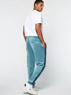 Sergio Tacchini Debossed Damarindo Velour Track Pant- Larkspur New