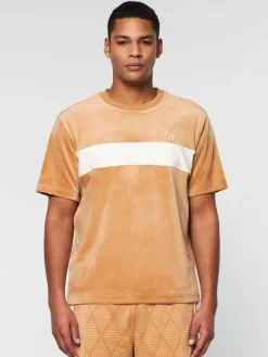 Sergio Tacchini Debossed Damarindo Velour T-Shirt- Meerkat Outlet