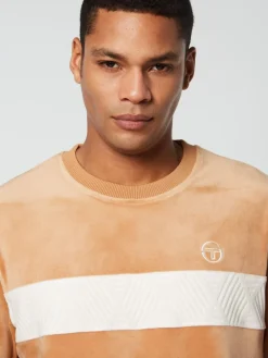 Sergio Tacchini Debossed Damarindo Velour T-Shirt- Meerkat Outlet