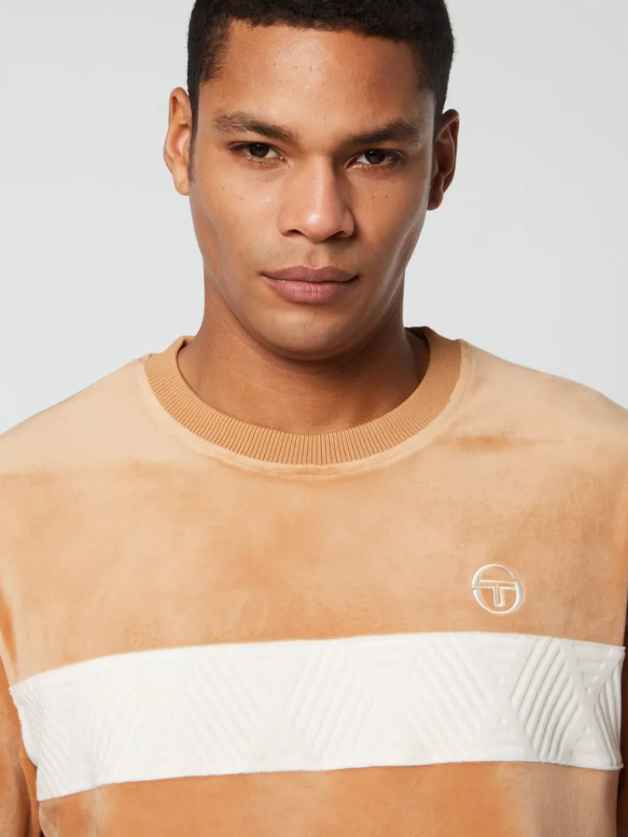 Sergio Tacchini Debossed Damarindo Velour T-Shirt- Meerkat Outlet