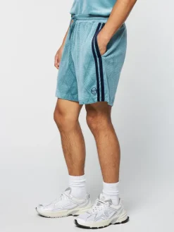 Sergio Tacchini Debossed Damarindo Velour Short- Larkspur Hot