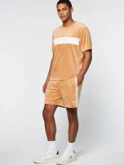 Sergio Tacchini Debossed Damarindo Velour T-Shirt- Meerkat Sale
