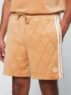 Sergio Tacchini Debossed Damarindo Velour Short- Meerkat Best