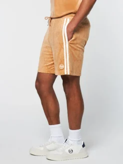 Sergio Tacchini Debossed Damarindo Velour Short- Meerkat Clearance