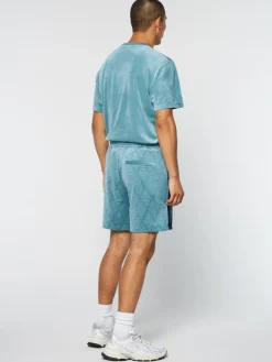 Sergio Tacchini Debossed Damarindo Velour Short- Larkspur Sale