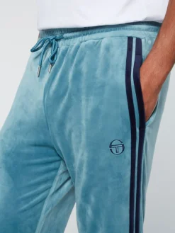 Sergio Tacchini Debossed Damarindo Velour Track Pant- Larkspur Online