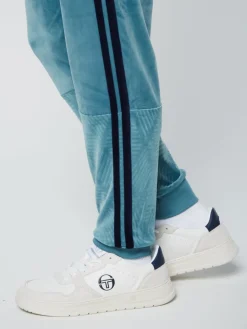 Sergio Tacchini Debossed Damarindo Velour Track Pant- Larkspur Online