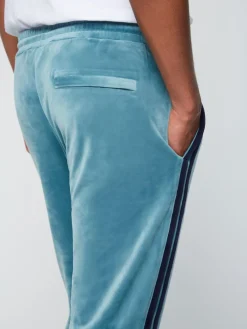 Sergio Tacchini Debossed Damarindo Velour Track Pant- Larkspur Online