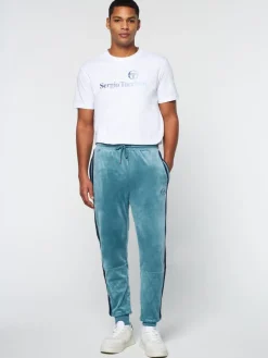 Sergio Tacchini Debossed Damarindo Velour Track Pant- Larkspur Discount