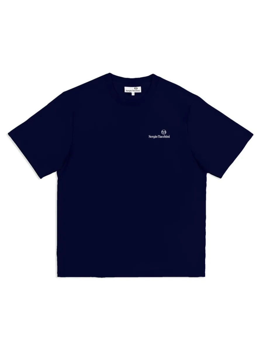 Sergio Tacchini Foro T-Shirt- Maritime Blue Clearance