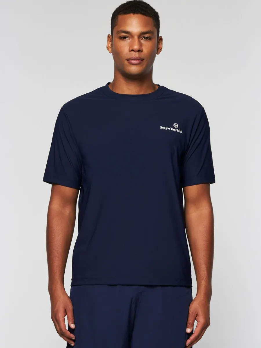Sergio Tacchini Foro T-Shirt- Maritime Blue Clearance