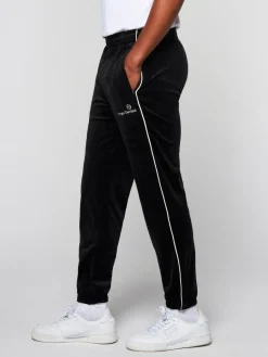 Sergio Tacchini Gallone Velour Track Pant- Black Beauty Outlet