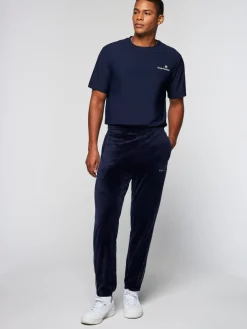 Sergio Tacchini Gallone Velour Track Pant- Maritime Blue Discount