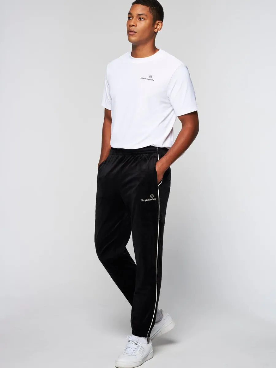 Sergio Tacchini Gallone Velour Track Pant- Black Beauty Hot
