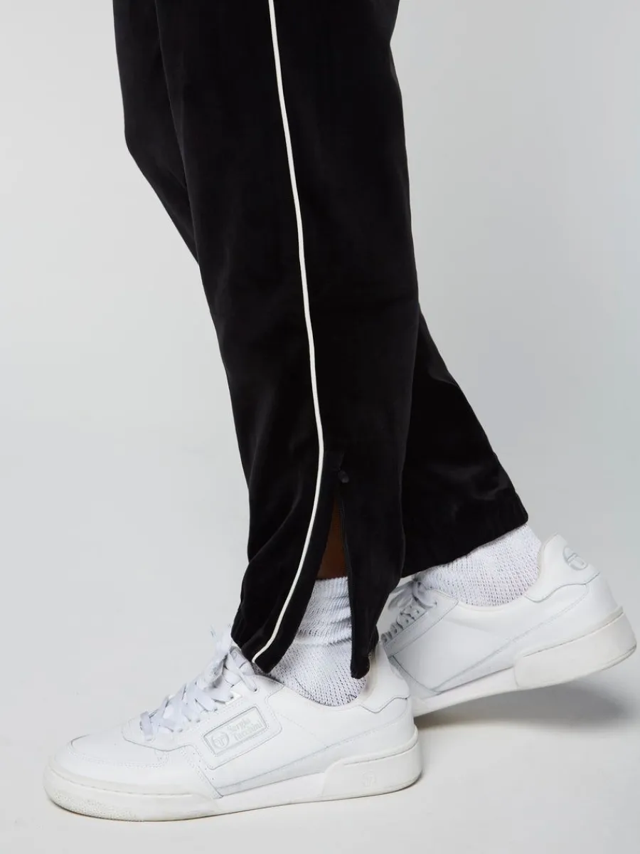 Sergio Tacchini Gallone Velour Track Pant- Black Beauty Hot