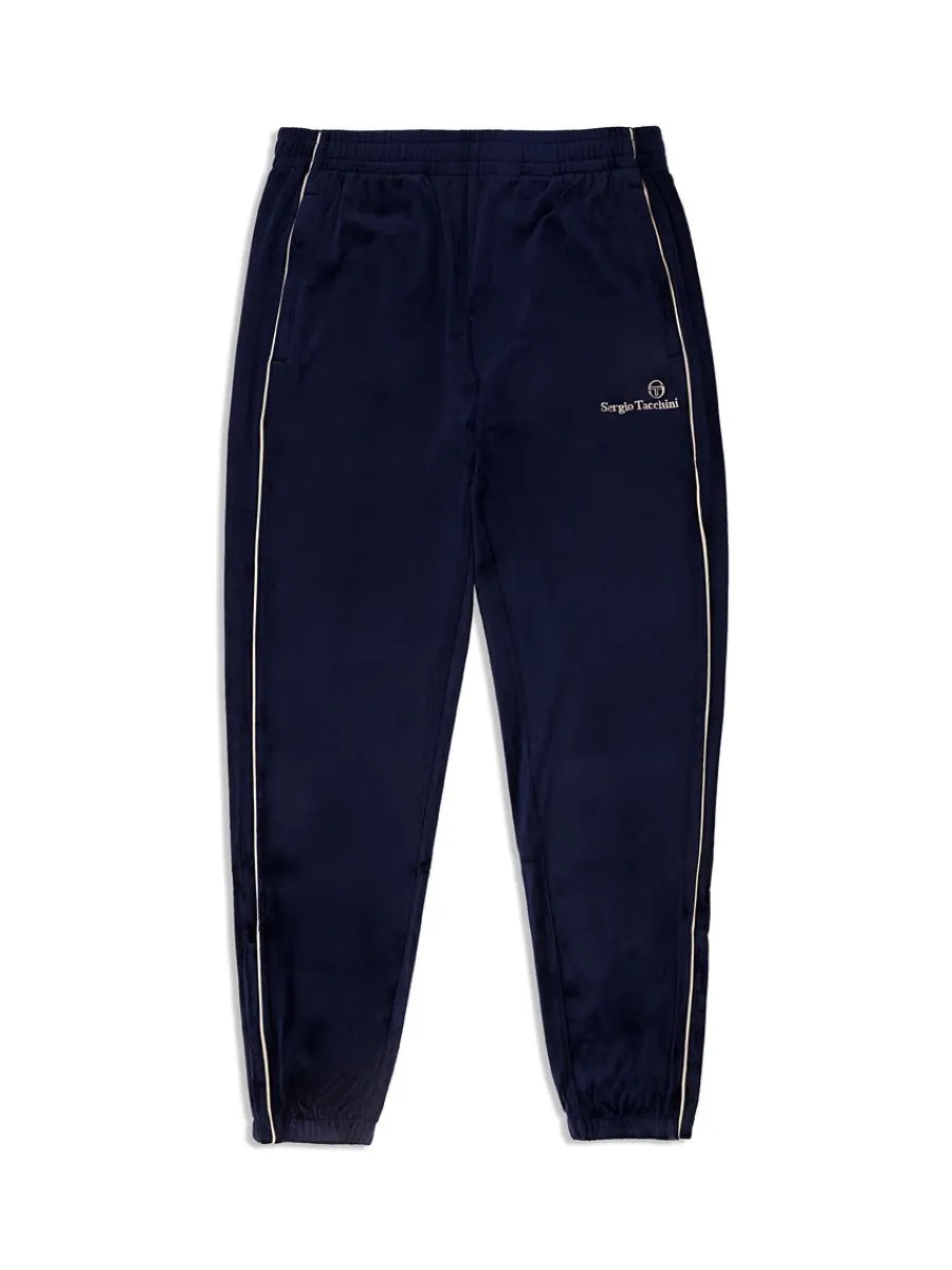Sergio Tacchini Gallone Velour Track Pant- Maritime Blue Clearance