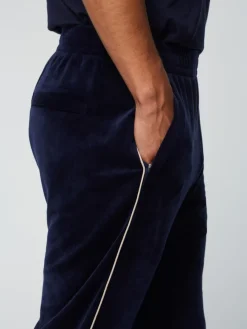Sergio Tacchini Gallone Velour Track Pant- Maritime Blue Clearance