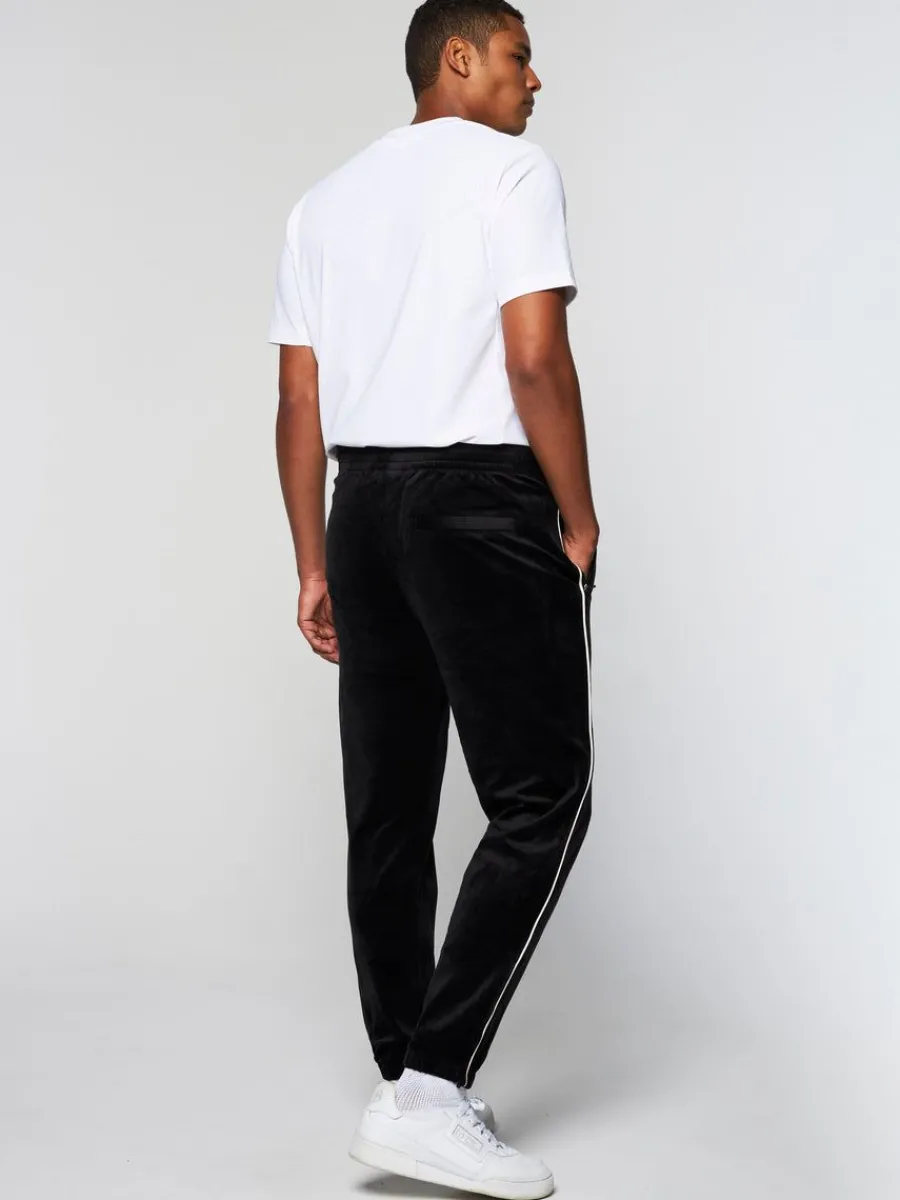 Sergio Tacchini Gallone Velour Track Pant- Black Beauty Best