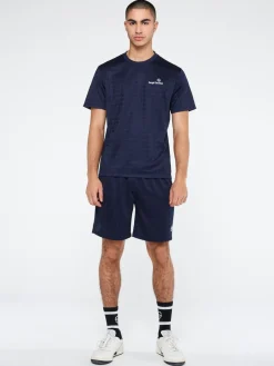 Sergio Tacchini Geo T-Shirt-Maritime Blue Clearance