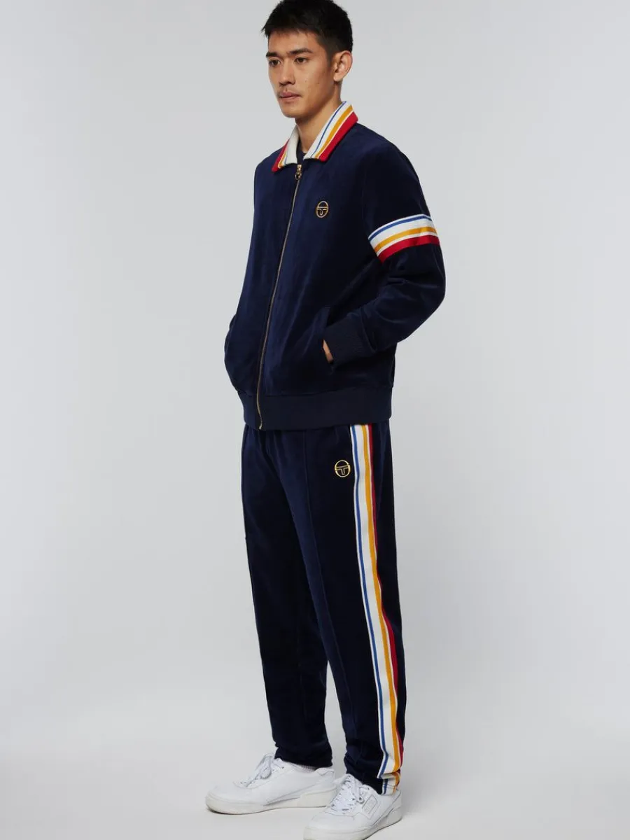 Sergio Tacchini Goran Velour Track Jacket Archivio- Maritime Blue New