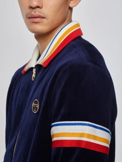 Sergio Tacchini Goran Velour Track Jacket Archivio- Maritime Blue New