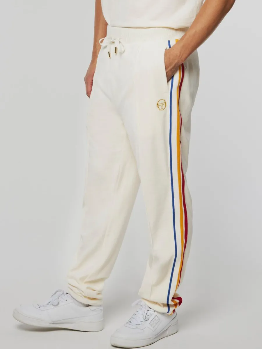 Sergio Tacchini Goran Velour Track Pant Archivio- Gardenia Hot
