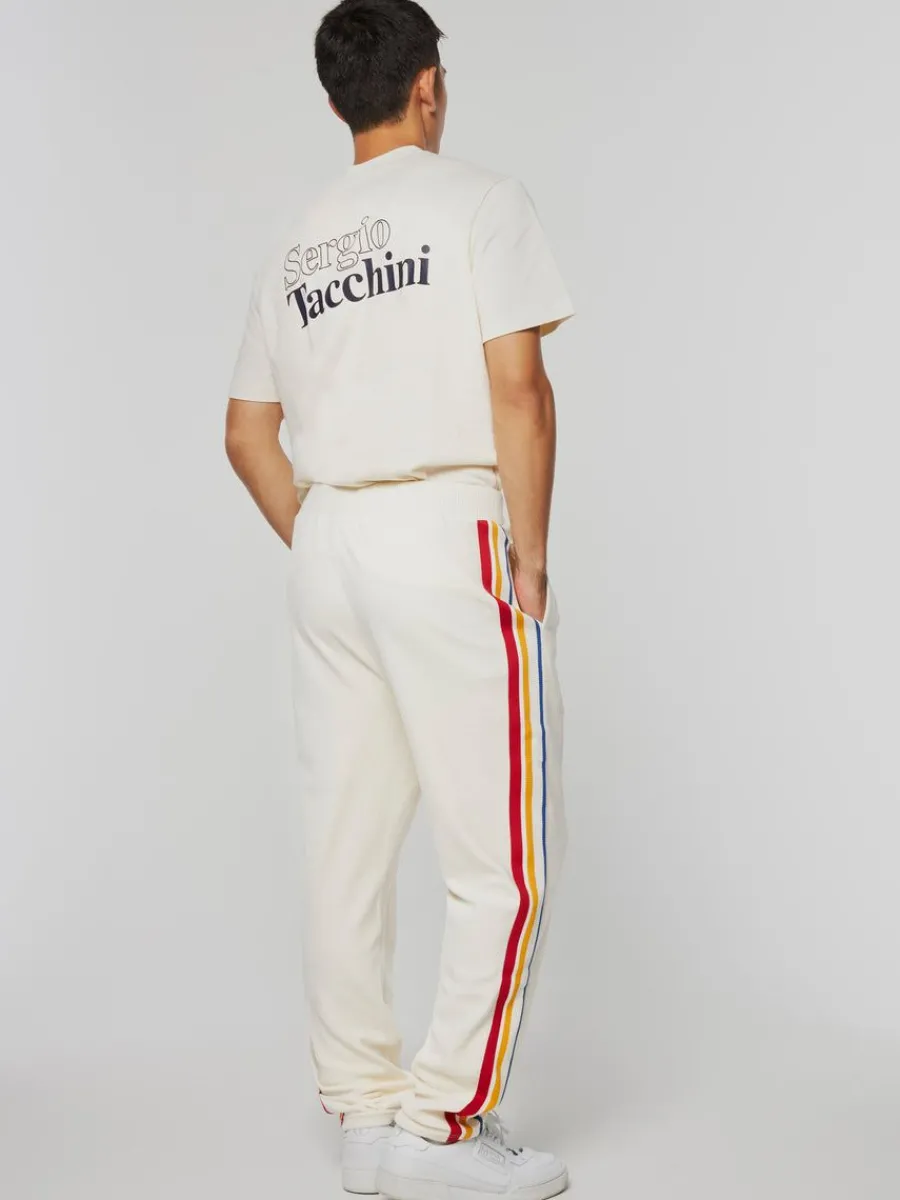 Sergio Tacchini Goran Velour Track Pant Archivio- Gardenia Hot