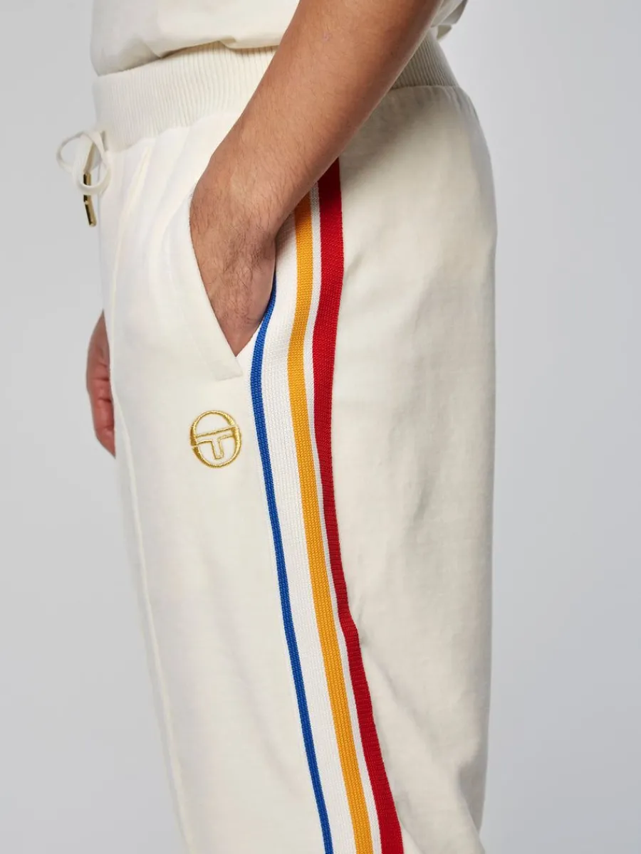Sergio Tacchini Goran Velour Track Pant Archivio- Gardenia Hot
