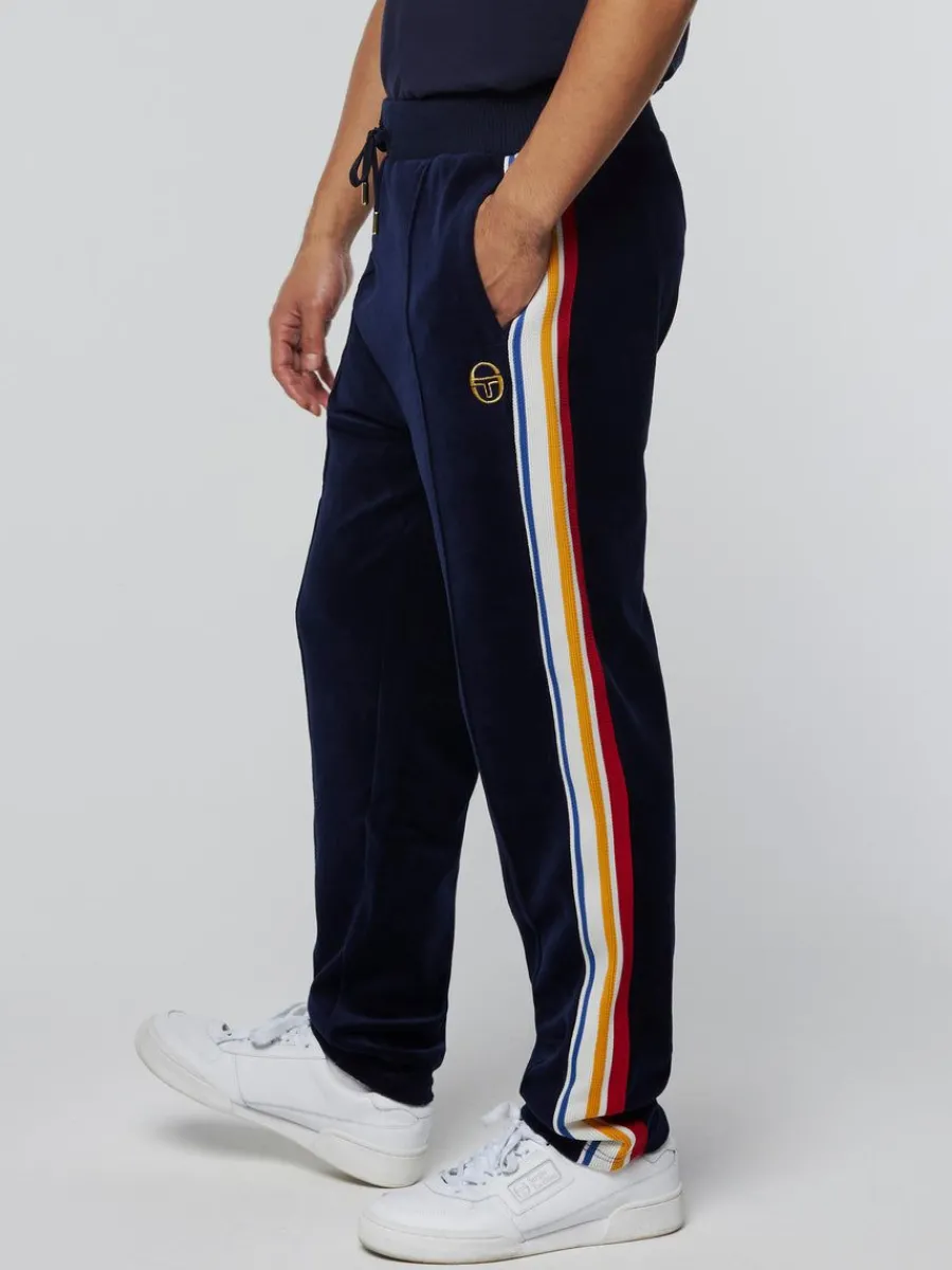 Sergio Tacchini Goran Velour Track Pant Archivio- Maritime Blue Clearance