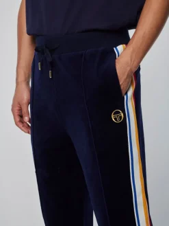 Sergio Tacchini Goran Velour Track Pant Archivio- Maritime Blue Clearance