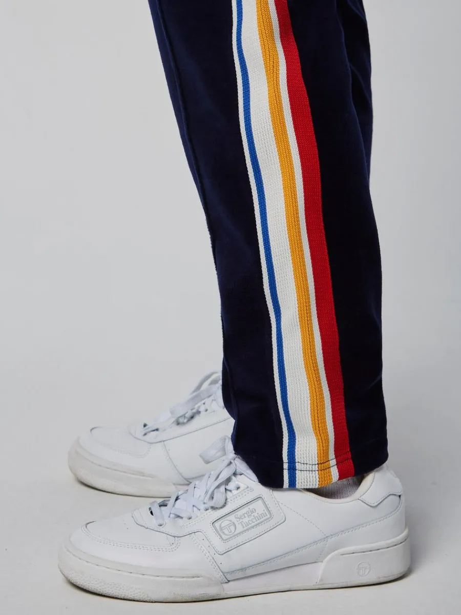 Sergio Tacchini Goran Velour Track Pant Archivio- Maritime Blue Clearance