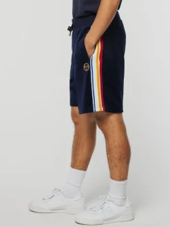 Sergio Tacchini Goran Velour Track Short Archivio- Maritime Blue Hot