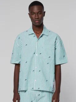 Sergio Tacchini Granda Camp Shirt- Deep Mint New