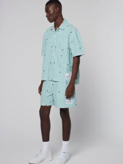 Sergio Tacchini Granda Camp Shirt- Deep Mint New